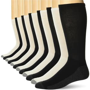 Hanes Men's Max Cushioned Crew Socks 12-Pack: $10