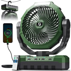 FRIZCOL 24000mAh 3-in-1 Rechargeable Camping Fan: $28