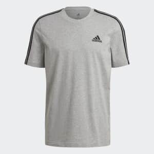 adidas Men's Essentials 3-Stripes T-shirt: $6.60