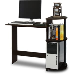 Furinno Compact Computer Desk with Shelves: $18.99