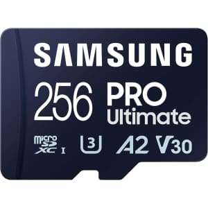 Samsung PRO Ultimate 256GB microSD Memory Card + Adapter: $25