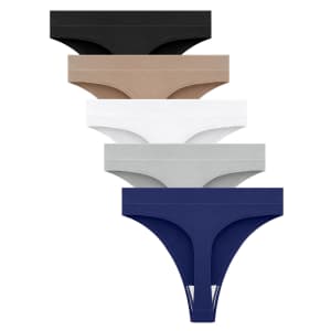 Voenxe Seamless Women's Thong 5-Pack: $7.79