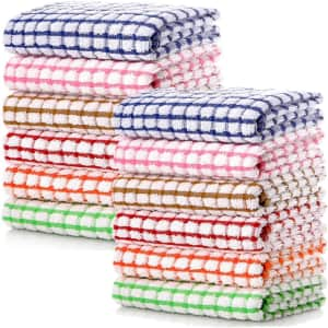 Musment 16" x 25" Cotton Kitchen Towel 12-Pack: $12.29