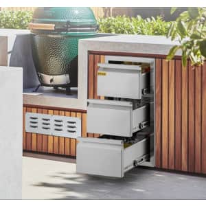 Vevor 25.4" Built-In Grill Cabinet BBQ Drawers: $152