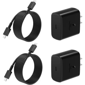 6-Foot 45W Fast Charging USB-C Cable Charger 2-Pack: $7.99
