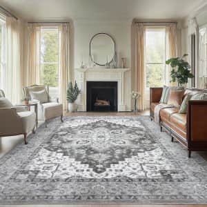 Amada Home Furnishing 8x10-Foot Washable Area Rug: $49.99