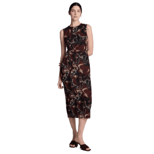 Kenneth Cole Women's Printed Side-Twist Midi Dress: $35.63