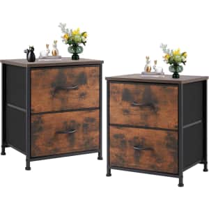Sweetcrispy 20" 2-Drawer Nightstand 2-Pack: $29.99