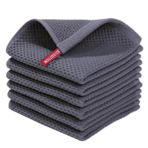 Smiry Waffle Weave Dish Cloth 6-Pack: $7.99