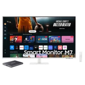 Samsung M70D 43" 4K UHD Smart Monitor w/ T7 2TB USB 3.2 Portable SSD: $475