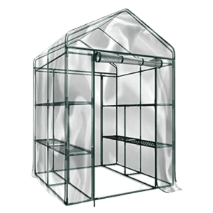 5x6-Foot Walk-in Greenhouse w/ 8 Shelves: $27