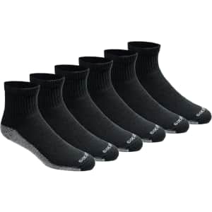 Dickies Men's Dri-Tech Quarter Socks 6-Pack: $7.83