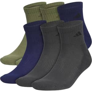 adidas Men's Athletic Cushioned Quarter Socks 6-Pack: $8.47 adidas Men's Athletic Cushioned Quarter Socks 6-Pack: $8.47