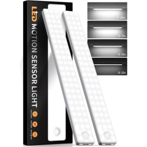 Auxoda Rechargeable Under Cabinet Motion Sensor Light 2-Pack: $6.99 Auxoda Rechargeable Under Cabinet Motion Sensor Light 2-Pack: $6.99