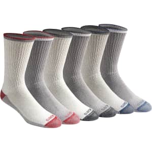 Dickies Men's Dri-Tech Moisture Control Crew Socks 6-Pairs: $6.65