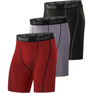 Runhit Men's Compression Shorts 3-Pack: $7