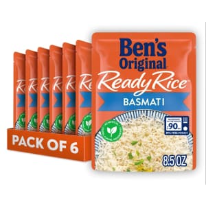 Ben's Original Ready Rice Basmati 8.5-oz. Pouch 6-Pack: $5