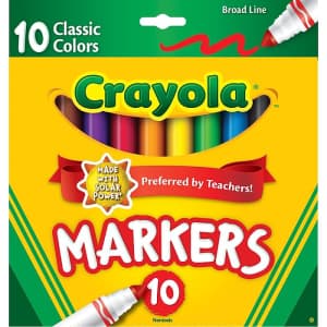 Crayola Markers 10-Pack: 99 cents