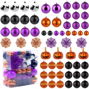 Halloween Ornaments Set 61-Pack Shatterproof Decoration: $10.99