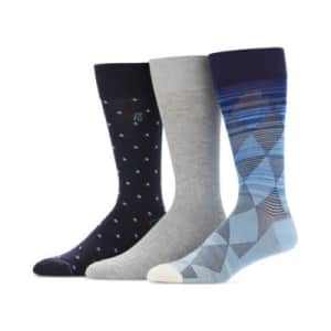 Perry Ellis Portfolio Men's Moisture-Wicking Dress Socks 3-Pack: $5.93
