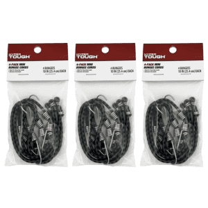 Hyper Tough 10" Mini Rubber Bungee Cords 12-Pack: $7.97
