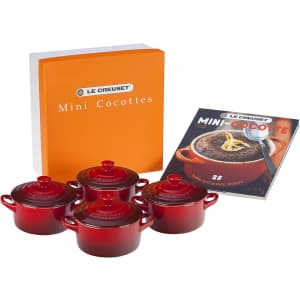 Le Creuset Mini Cocottes 4-Pack w/ Cookbook: $90