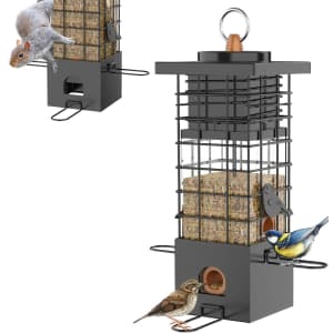 Metal Squirrel Proof Bird Feeder: $20