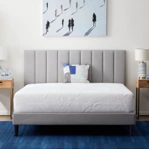 Lucid Queen Upholstered Platform Bedframe: $95.50 Lucid Queen Upholstered Platform Bedframe: $95.50