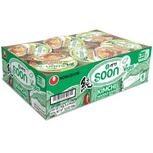 Nongshim Soon Vegan Kimchi Noodle Cup 6-Pack: $7.49 via Sub & Save Nongshim Soon Vegan Kimchi Noodle Cup 6-Pack: $7.49 via Sub & Save