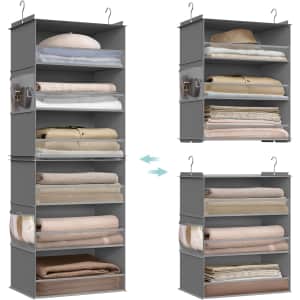 Songmics 6-Tier Hanging Closet Organizer: $19