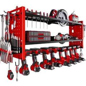 3-Layer Heavy Duty Power Tool Storage Rack w/ 8 Drill Holders: $37 3-Layer Heavy Duty Power Tool Storage Rack w/ 8 Drill Holders: $37