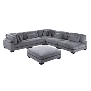 Lazzara Turbo 6-Piece Modular Sectional with Ottoman: $1,618