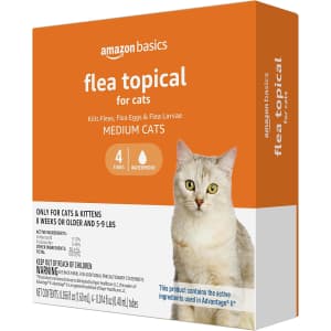 Amazon Basics Topical Flea Treatment for Medium Cats: $10 via Sub. & Save