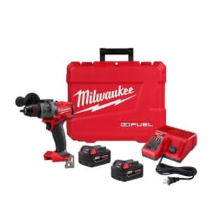 Milwaukee M18 FUEL 18V Lithium-Ion Brushless Cordless 1/2" Drill/Driver Kit: $289 + free battery