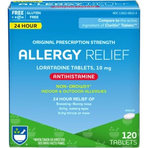 Rite Aid Loratadine 10mg Allergy Relief Tablets 120-Count: $5.46 via Sub & Save Rite Aid Loratadine 10mg Allergy Relief Tablets 120-Count: $5.46 via Sub & Save
