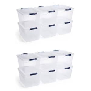 Rubbermaid Cleverstore 32-Qt. Storage Tote Container w/ Lid 12-Pack: $137 Rubbermaid Cleverstore 32-Qt. Storage Tote Container w/ Lid 12-Pack: $137