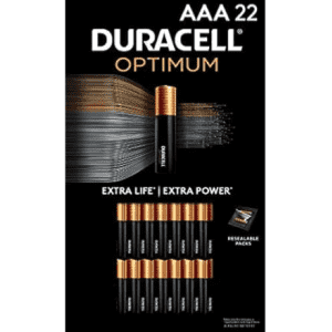 Duracell Optimum AAA Batteries 22-Pack: $15