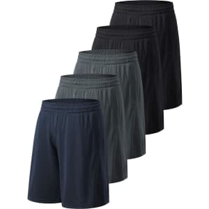 Men's Athletic Shorts 5-Pack: $26