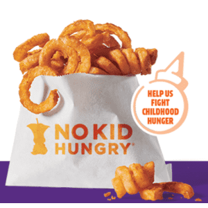 Jack In The Box No Kid Hungry: Donate $1 and get free small curly fries