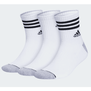 adidas Men's Cushioned Sport High-Quarter Socks 3-Pack: $6.80