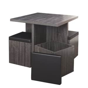 Mainstays Dexter 5-Piece Dining Room/Kitchen Set with Storage Ottoman: $140