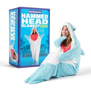 Hammerhead Shark Oversized Wearable Blanket with Sleeves: $11.99
