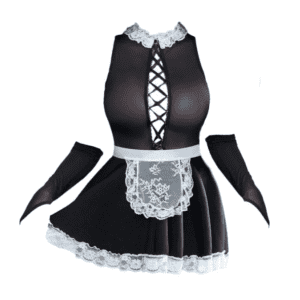 Avidlove Black Lingerie Set with Sheer Gloves: $6.44