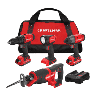 Craftsman V20 20V Max 4-Tool Power Tool Combo Kit with Soft Case: $149
