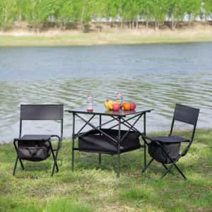 3-Piece Folding Outdoor Table & Chairs Set: $16 3-Piece Folding Outdoor Table & Chairs Set: $16