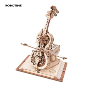 Robotime 3D Wooden Cello Puzzle Music Box: $26 Robotime 3D Wooden Cello Puzzle Music Box: $26