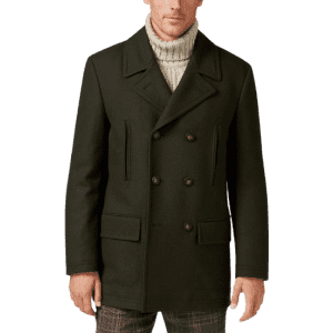 Michael Kors Men's Classic Fit Double-Breasted Wool Blend Peacoat: $59.99