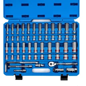 Neiko 53-Piece 3/8" Drive Ratchet and Socket Set: $41