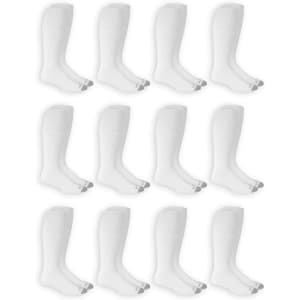 Fruit of the Loom Men's Dual Defense Tube Socks 12-Pack: $10