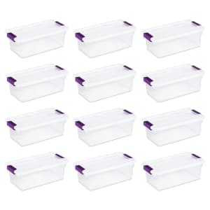 Sterilite 6-Quart ClearView Latch Tote 12-Pack: $38